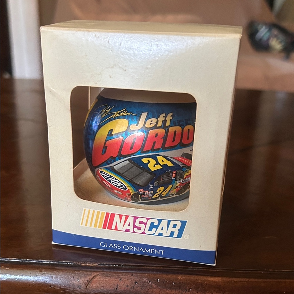 NASCAR Jeff Gordon Blue and Yellow Ornament